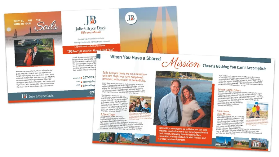 Julee & Bryce Davis marketing work: Win On A Mission brochure