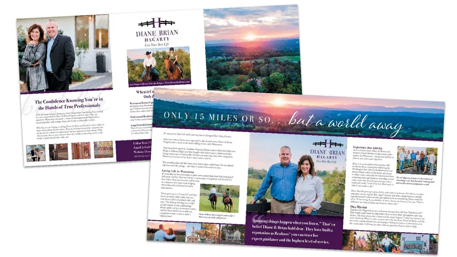 Diane & Brian Macabey marketing work: A World Away brochure