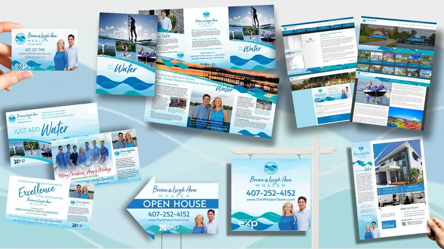 The Whalen Team marketing work: Full deployment across print and sign