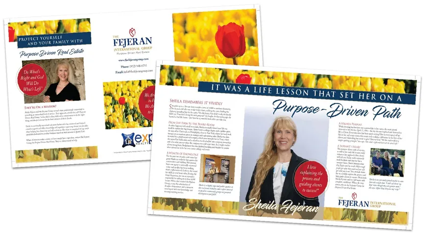 Sheila Fejeran marketing work: Purpose-Driven Path brochure